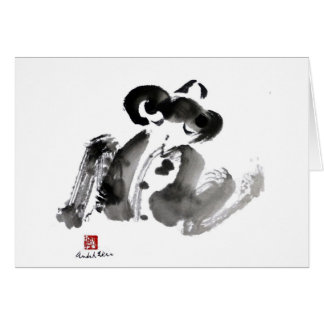 Frog, a traditional Sumi-e Ink Painting Cards