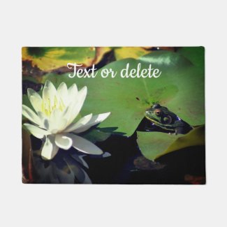 Frog Admiring Water Lily Personalized 