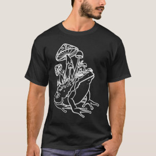 Frog Aesthetic Fly Agaric Toadstool Foraging Mushr T-Shirt