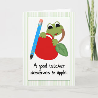 Frog and Apple Good Teacher Appreciation Thank You