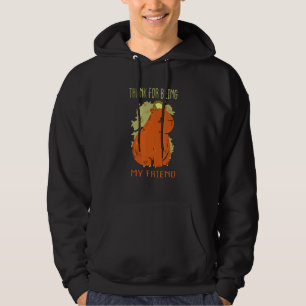 Frog And Capybara Animals Friends Thank For Being  Hoodie