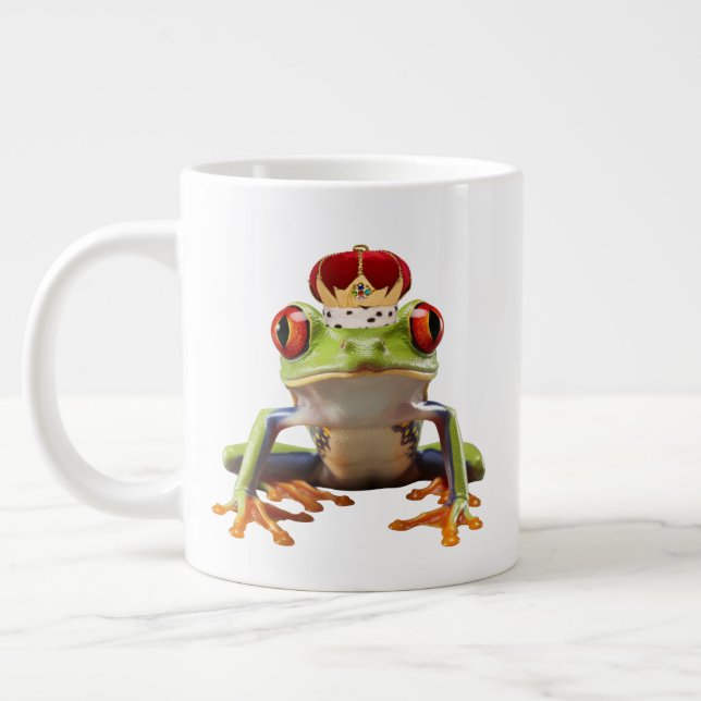 Frog and Crown Giant Coffee Mug (Left)