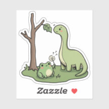 Frog and Dinosaur, Kawaii Jungle Friends