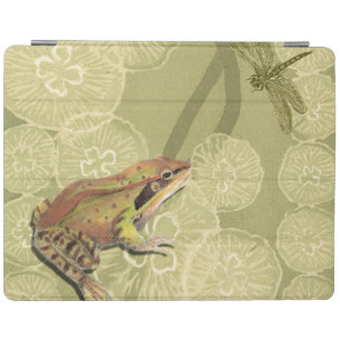 Frog and Dragonfly on Water Lilies iPad Smart Cover