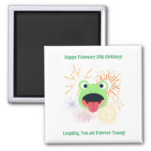 Frog and Fireworks Design Magnet