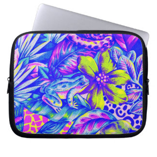 Frog and Flower Laptop Sleeve