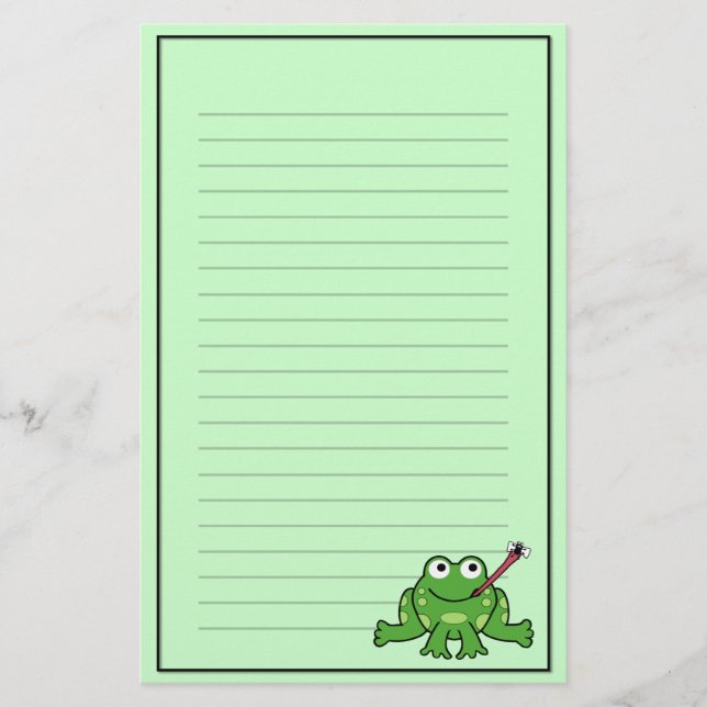 Frog and Fly Stationery (Front)