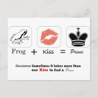 frog and kiss postcard