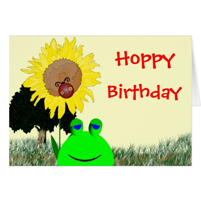 Frog and Ladybug Birthday Cards