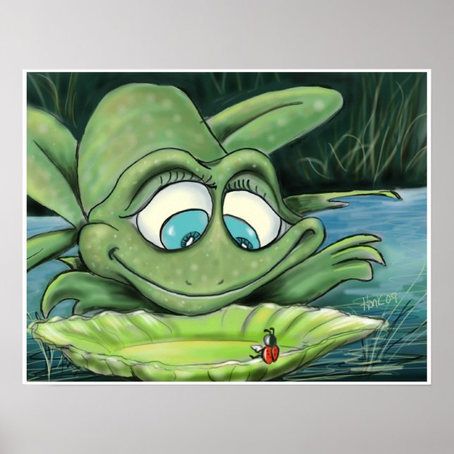 Frog and ladybug poster (Front)