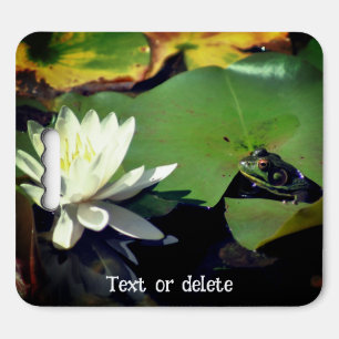 Frog And Lotus Lily Flower Personalized Seat Cushion