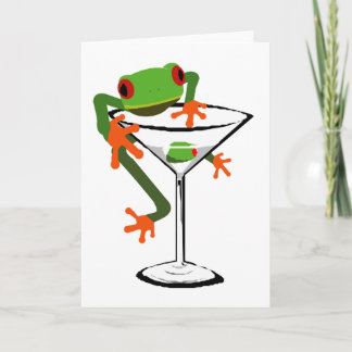 Frog and Martini Card
