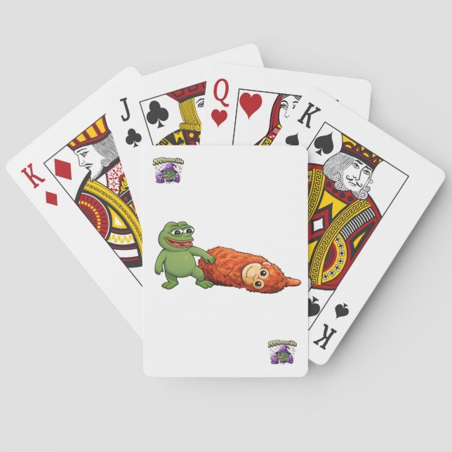 frog and monkey poker cards (Back)
