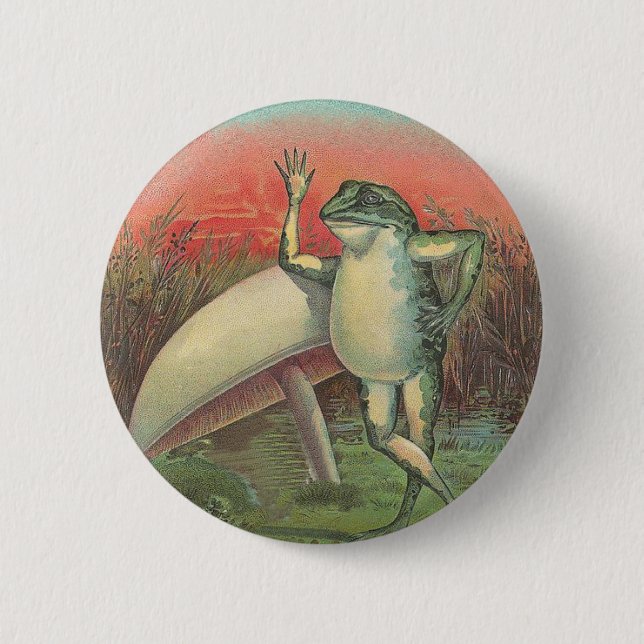 Frog and Mushroom Button (Front)