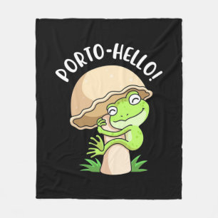 Frog And Mushroom Fleece Blanket