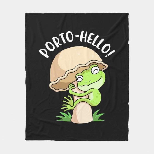 Frog And Mushroom Fleece Blanket (Front)