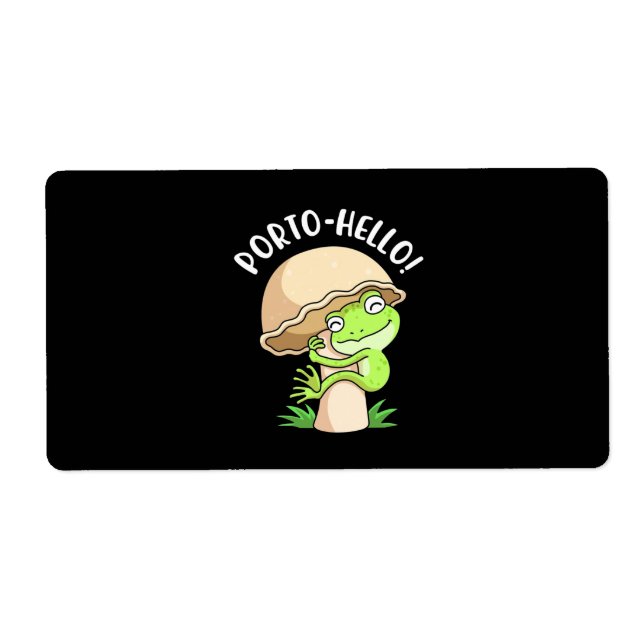Frog And Mushroom Label (Front)