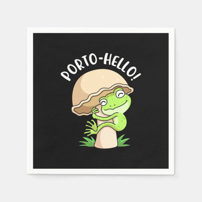 Frog And Mushroom Napkins (Front)