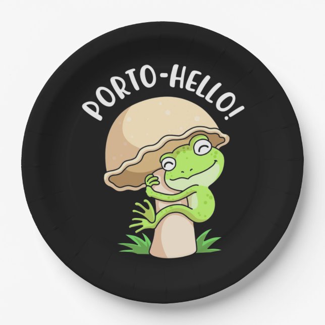 Frog And Mushroom Paper Plates (Front)