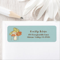Frog and Mushrooms Cottagecore Return Address Label
