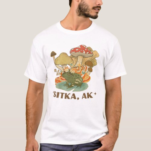 Frog And Mushrooms Sitka Alaska T_Shirt