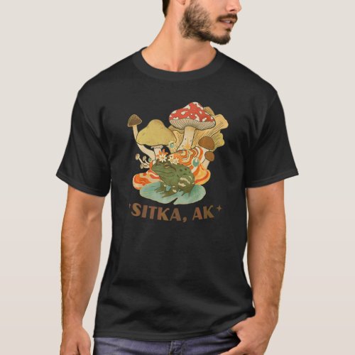 Frog And Mushrooms Sitka Alaska T_Shirt