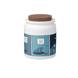 Frog and Spider Comic Candy Jar