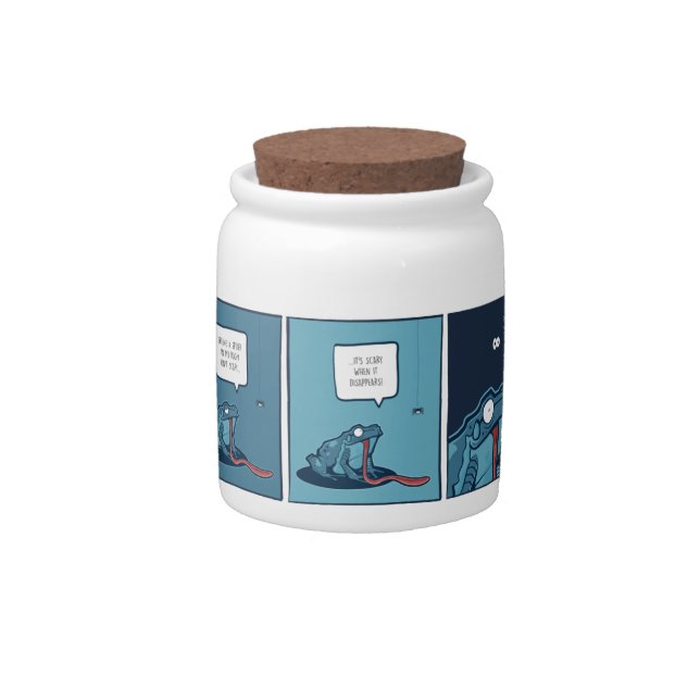 Frog and Spider Comic Candy Jar (Front)