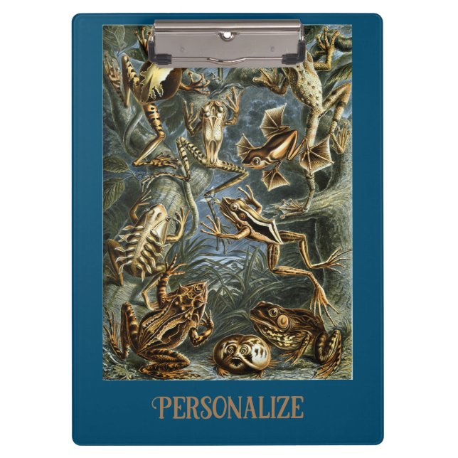 Frog and toad Ernst Haeckel vintage Clipboard (Front)