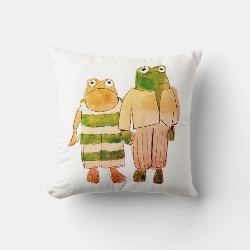 Frog and Toad throw pillow