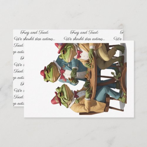 Frog and Toad We should stop eating Invitation
