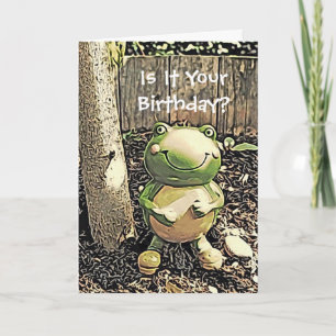 Frog and Tree Birthday Card