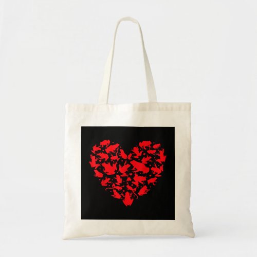 Frog Animal Lover Funny Heart Frog Valentines Day Tote Bag