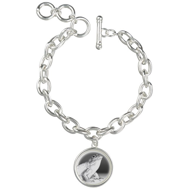 Frog Art Bracelet Bull Frog Charm Bracelets Custom (Product)