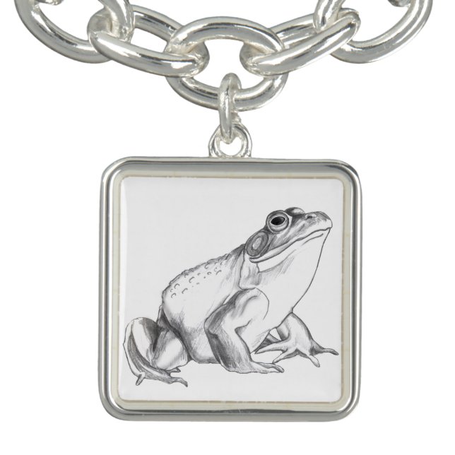Frog Art Bracelet Bull Frog Charm Bracelets Custom (Design)