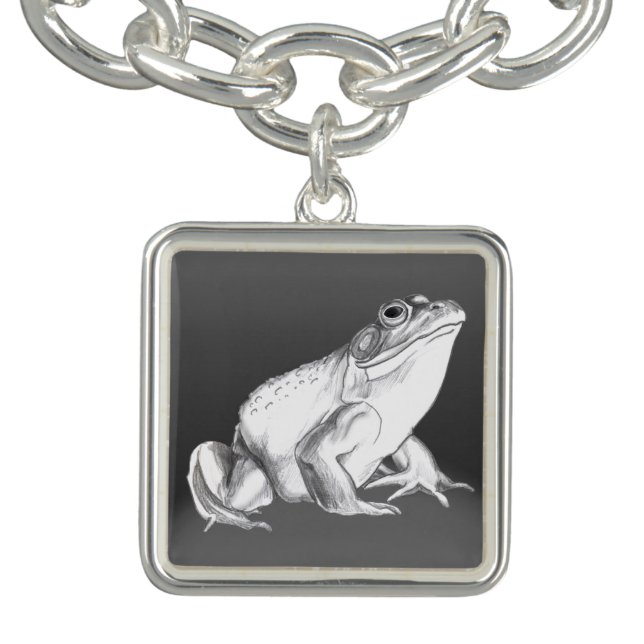 Frog Art Bracelet Bull Frog Charm Bracelets Custom (Design)