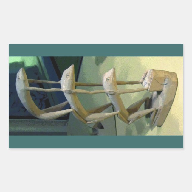 Frog Art CB Rectangular Sticker (Front)