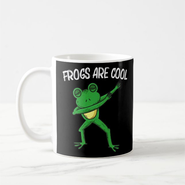 Frog Art For Men Women Dabbing Green Tree Toad Ani Coffee Mug (Left)