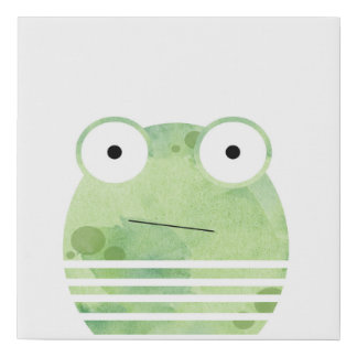 Frog art - kids wall decor faux canvas print