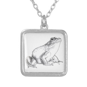 Frog Art Necklace Bull Frog Charm Necklaces Custom