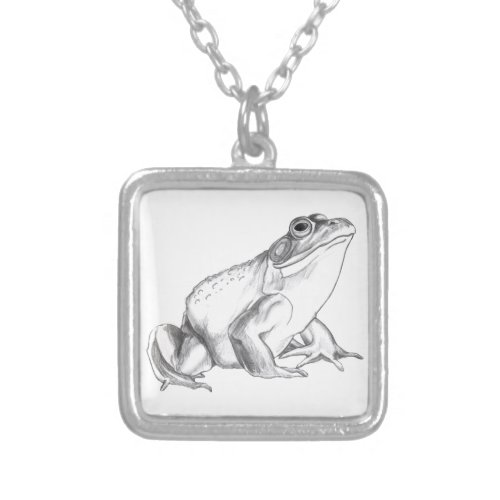 Frog Art Necklace Bull Frog Charm Necklaces Custom