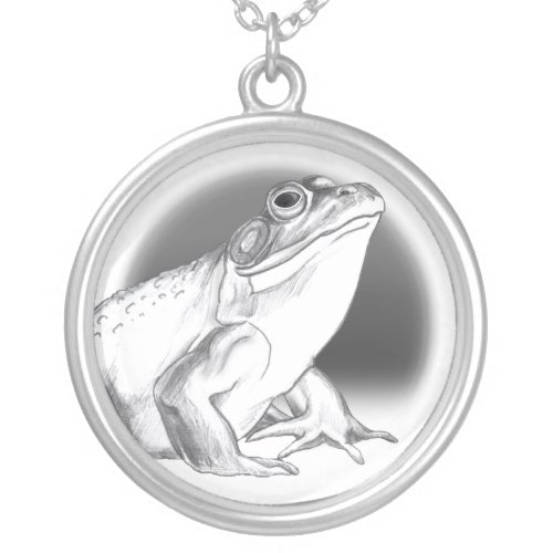 Frog Art Necklace Bull Frog Charm Necklaces Custom