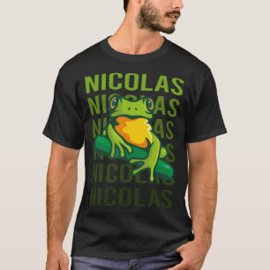 Frog Art - Nicolas Name T-Shirt