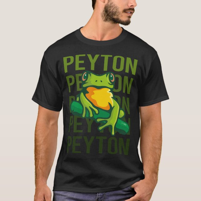 Frog Art - Peyton Name T-Shirt (Front)