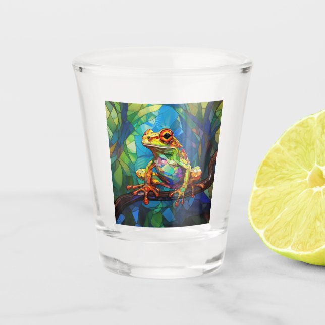 Frog Art Shot Glass (Front)