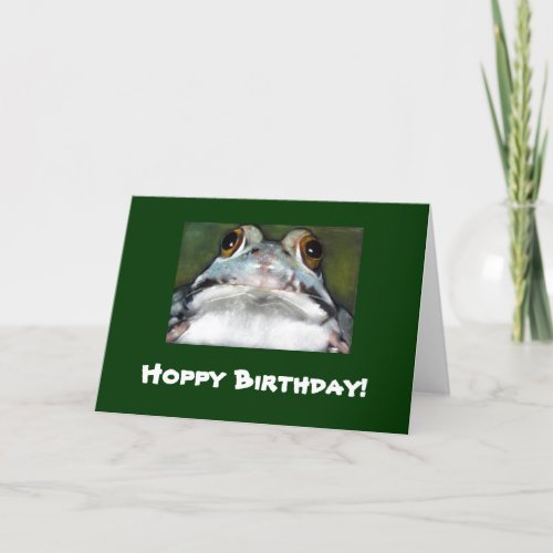 FROG ARTWORK HOPPY BIRTHDAY CARD