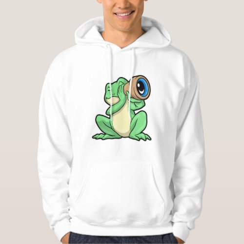 Frog as Astronomy with Telescope Hoodie