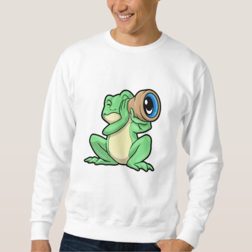 Frog as Astronomy with Telescope Sweatshirt