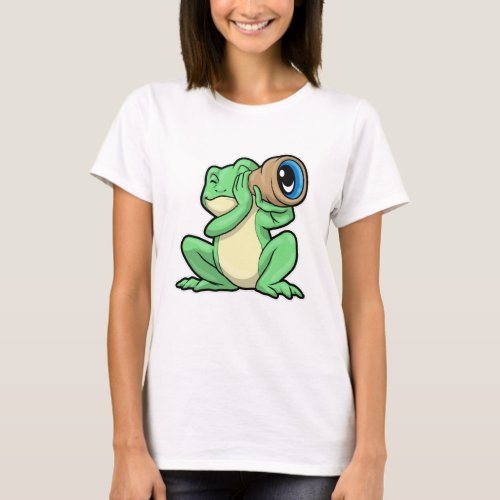 Frog as Astronomy with Telescope T_Shirt