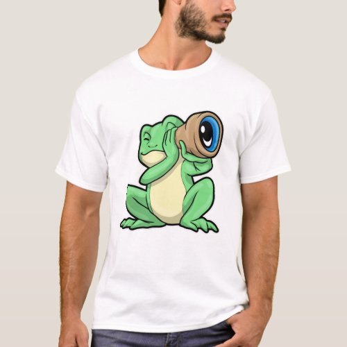 Frog as Astronomy with Telescope T_Shirt